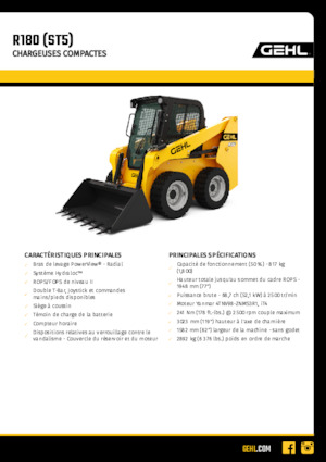 Skid Steer Loaders Gehl R180