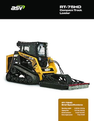 Skid Steer Loaders ASV RT 75 Heavy Duty