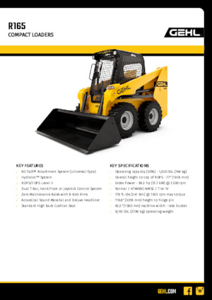 Skid Steer Loaders Gehl RT165