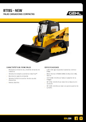 Skid Steer Loaders Gehl RT195