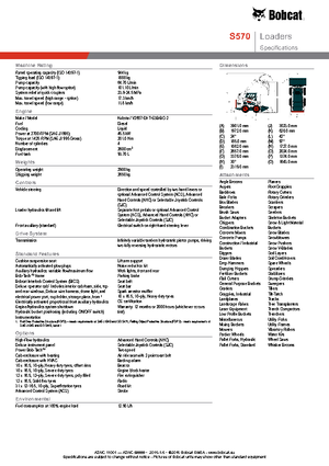 Skid Steer Loaders Bobcat S570