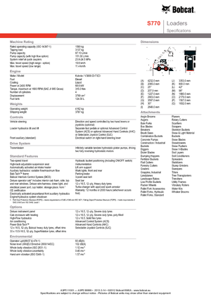 Kızak Dümen Yükleyiciler Bobcat S770