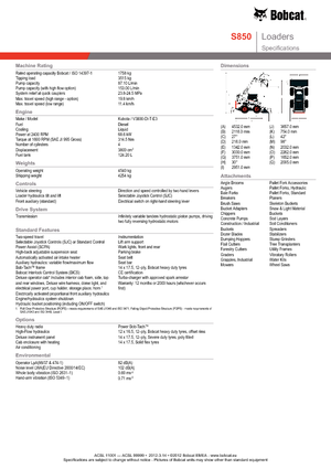 Skid Steer Loaders Bobcat S850