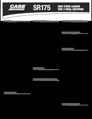 Skid Steer Loaders Case SR175