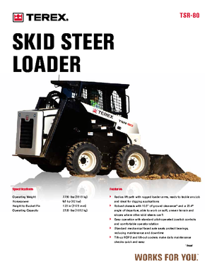 Skid Steer Loaders Terex TSR 80