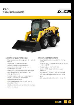 Skid Steer Loaders Gehl V275