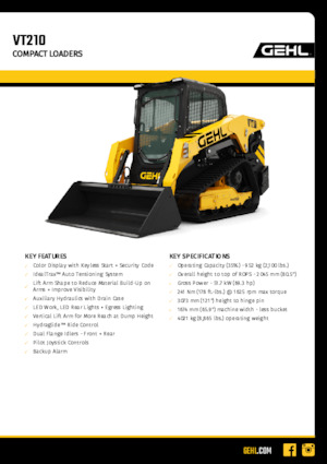 Skid Steer Loaders Gehl VT210