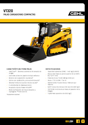 Skid Steer Loaders Gehl VT320