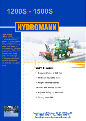 Kar Küreyiciler Hydromann 1500 S