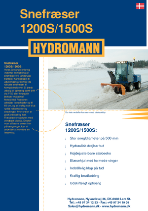 Kar Küreyiciler Hydromann 1500 S