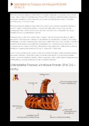 Snowcutters Pronar OFW 2.6 