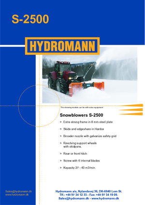 Kar Küreyiciler Hydromann S 2500