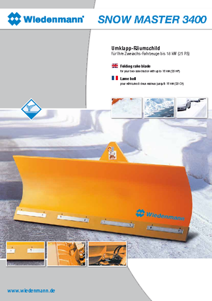 Snowploughs Light-duty Wiedenmann 3400