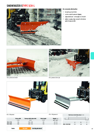 Snowploughs hafif hizmet Bauer SCH-L 1800
