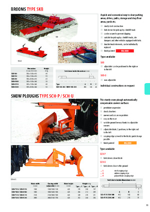 Snowploughs Light-duty Bauer SCH-U 210
