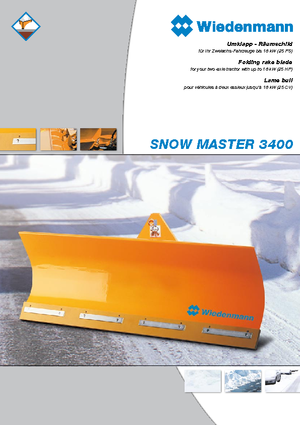 Snowploughs Light-duty Wiedenmann SnowMaster 3402