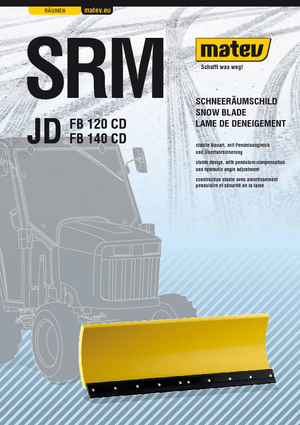 Snowploughs hafif hizmet Matev SRM-FB 140 CD JD