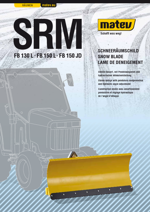Snowploughs Light-duty Matev SRM-FB 150 JD