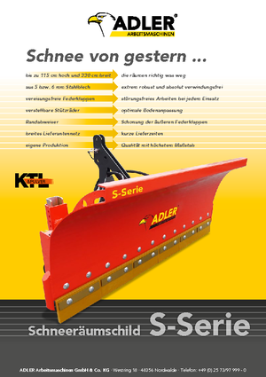 Snowploughs with Spring-Flaps Adler S 210