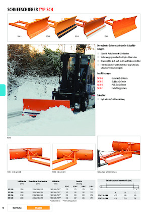 Bahar-flaplı snowploughlar Bauer SCH-F 210
