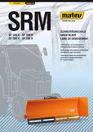 Bahar-flaplı snowploughlar Matev SRM-SF 200 H