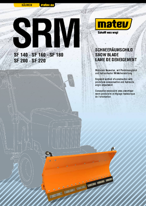 Snowploughs with Spring-Flaps Matev SRM-SF 200 IX