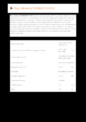 Snowploughs with Swivel-Flaps Pronar PU 1400