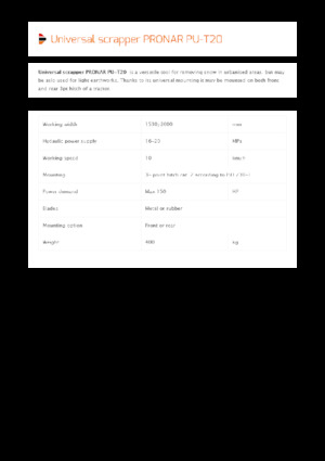 Döner-flaplı karlı tepsi Pronar PU-T20