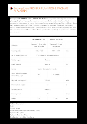 Döner-flaplı karlı tepsi Pronar PUV 1600