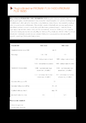 Döner-flaplı karlı tepsi Pronar PUV 1600