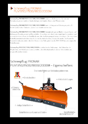 Döner-flaplı karlı tepsi Pronar PUV 1350M