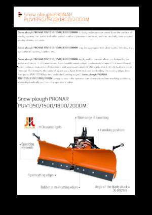 Döner-flaplı karlı tepsi Pronar PUV 1350M