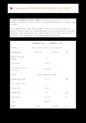 Snowploughs with Swivel-Flaps Pronar PUV 3300