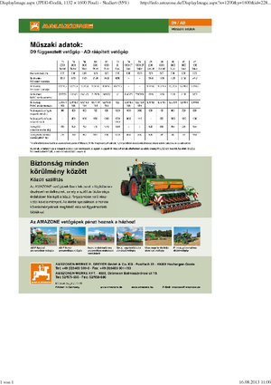 Sowing machines Amazone D9 12000 Super