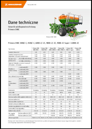 Ekim makineleri Amazone Primera DMC 3000