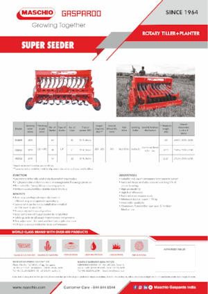 Sowing machines Gaspardo SS1809