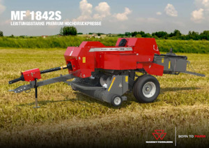 Büyük kare balyalayıcı + yüksek yoğunluklu balya makineleri Massey Ferguson SB 1842S