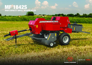 Büyük kare balyalayıcı + yüksek yoğunluklu balya makineleri Massey Ferguson SB 1842S