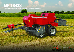 Büyük kare balyalayıcı + yüksek yoğunluklu balya makineleri Massey Ferguson SB 1842S