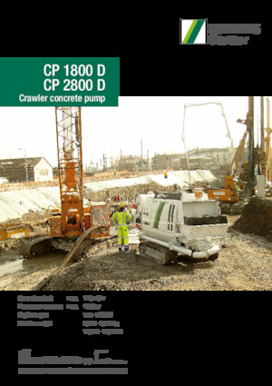 Stationary Concrete Pumps SCHWING-Stetter CP 2800 D