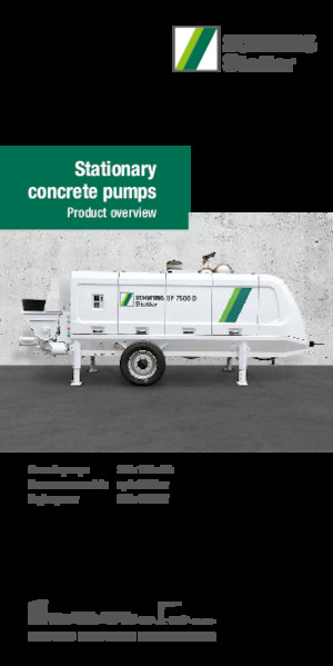 Sabit beton pompaları SCHWING-Stetter SP 9500 E Container