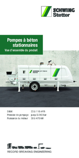 Sabit beton pompaları SCHWING-Stetter SP 9500 E Container