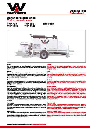 Sabit beton pompaları Waitzinger THS 70 D