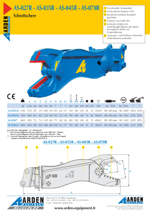 Steel scrap cutters Arden AS 027 R SV