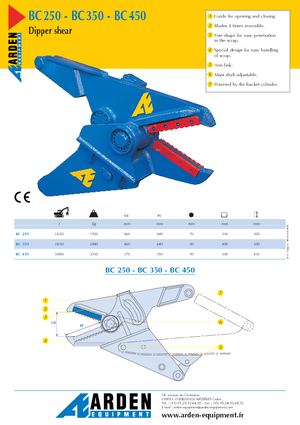 Çelik hurda kesici Arden BC 450