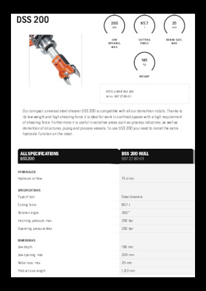 Steel scrap cutters Husqvarna DSS 200