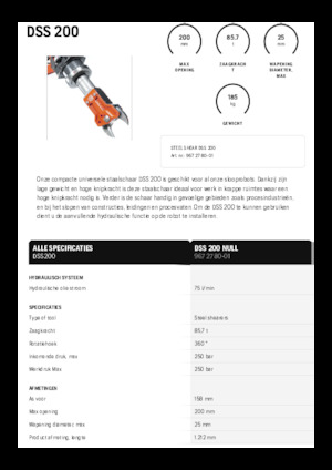 Steel scrap cutters Husqvarna DSS 200