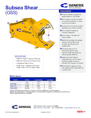 Çelik hurda kesici Genesis GSS 775