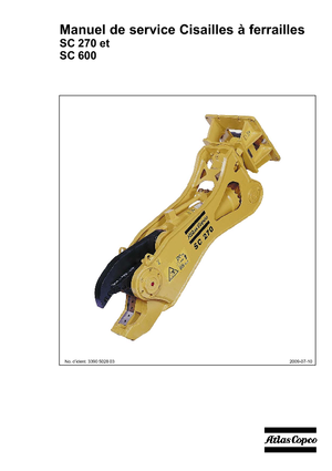 Çelik hurda kesici Atlas Copco SC 270