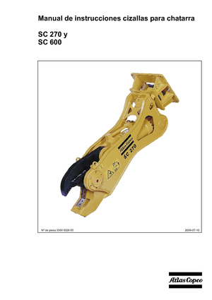 Çelik hurda kesici Atlas Copco SC 270